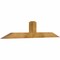 Ekena Millwork Portland Rough Sawn Timber Gable Bracket, Western Red Cedar, 60"W x 12"H x 4"D x 4"F, 5/12 Pitch GBW060X12X0404POR00RWR - alternate 3